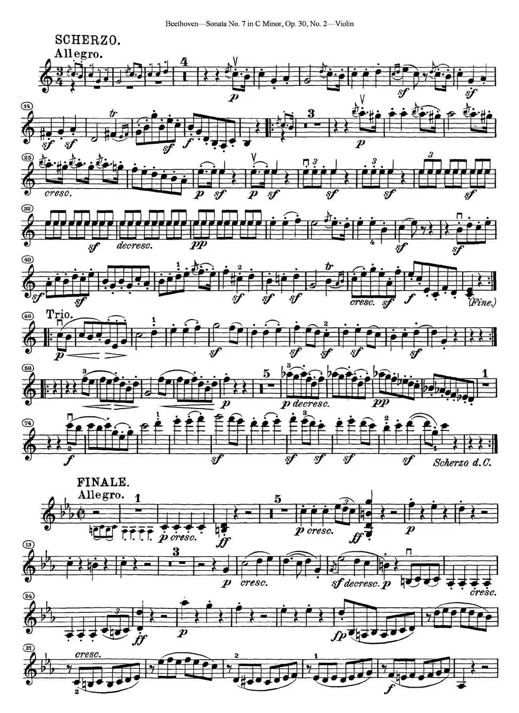 Violin Sonata No.7 in C Minor Op.30 No.2