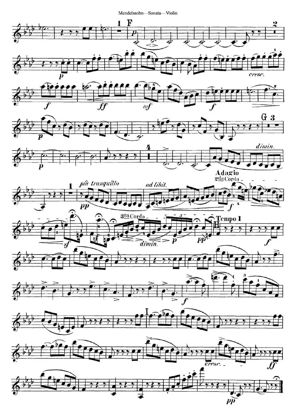 Mendelssohn Violin Sonata