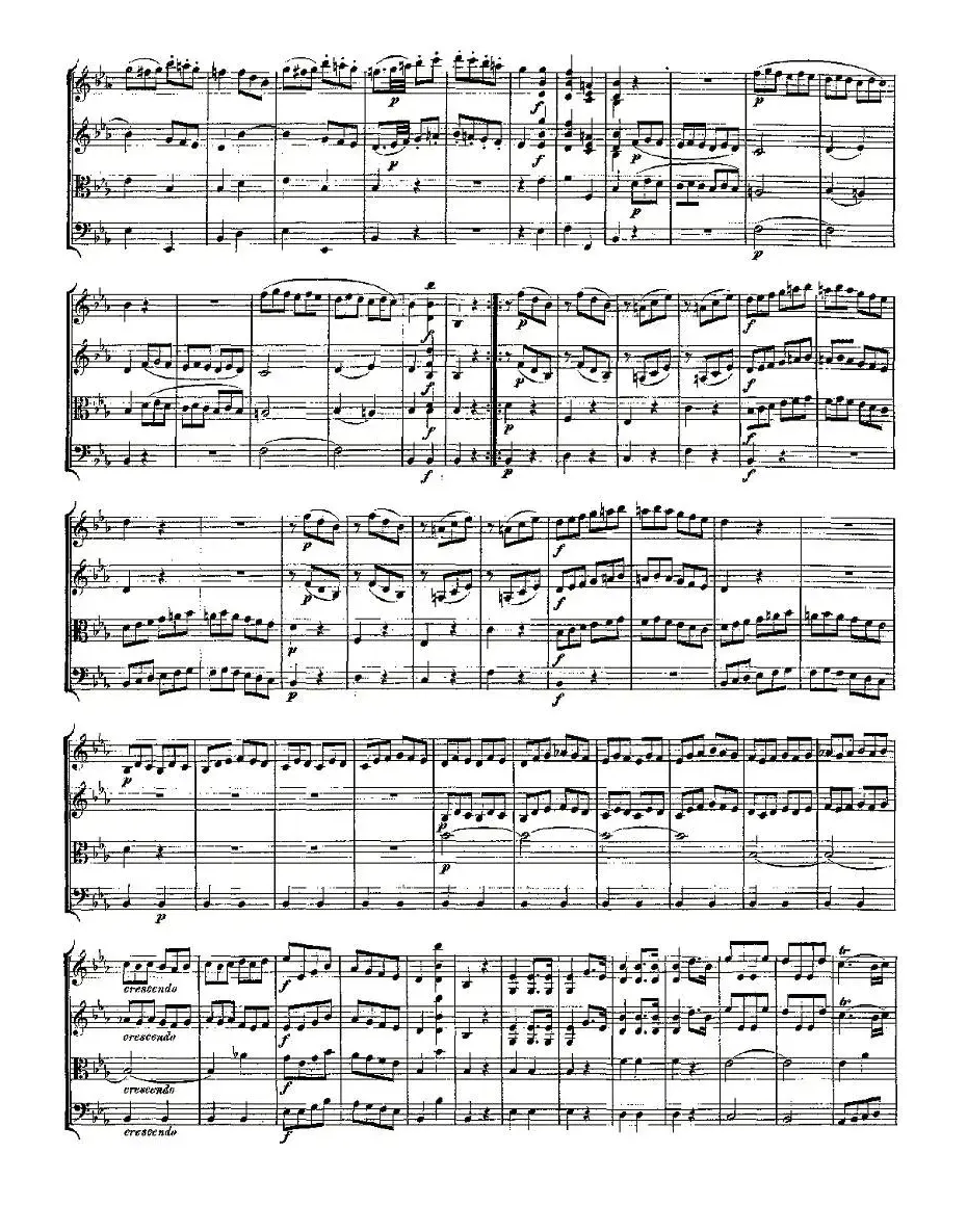 Quartet No. 7 in Eb Major, K. 160（降E大调第七弦乐四重奏）