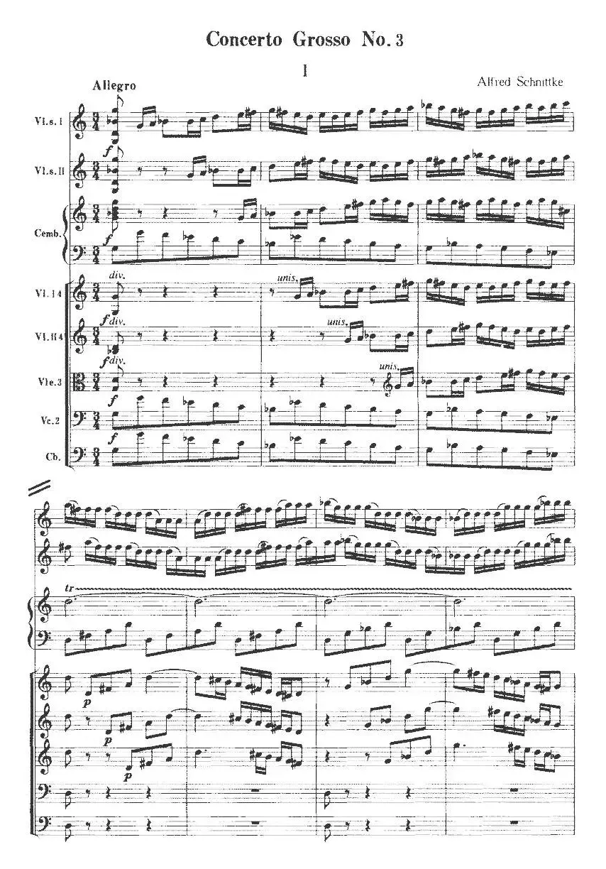 Concerto grosso No. 3（弦乐重奏总谱）