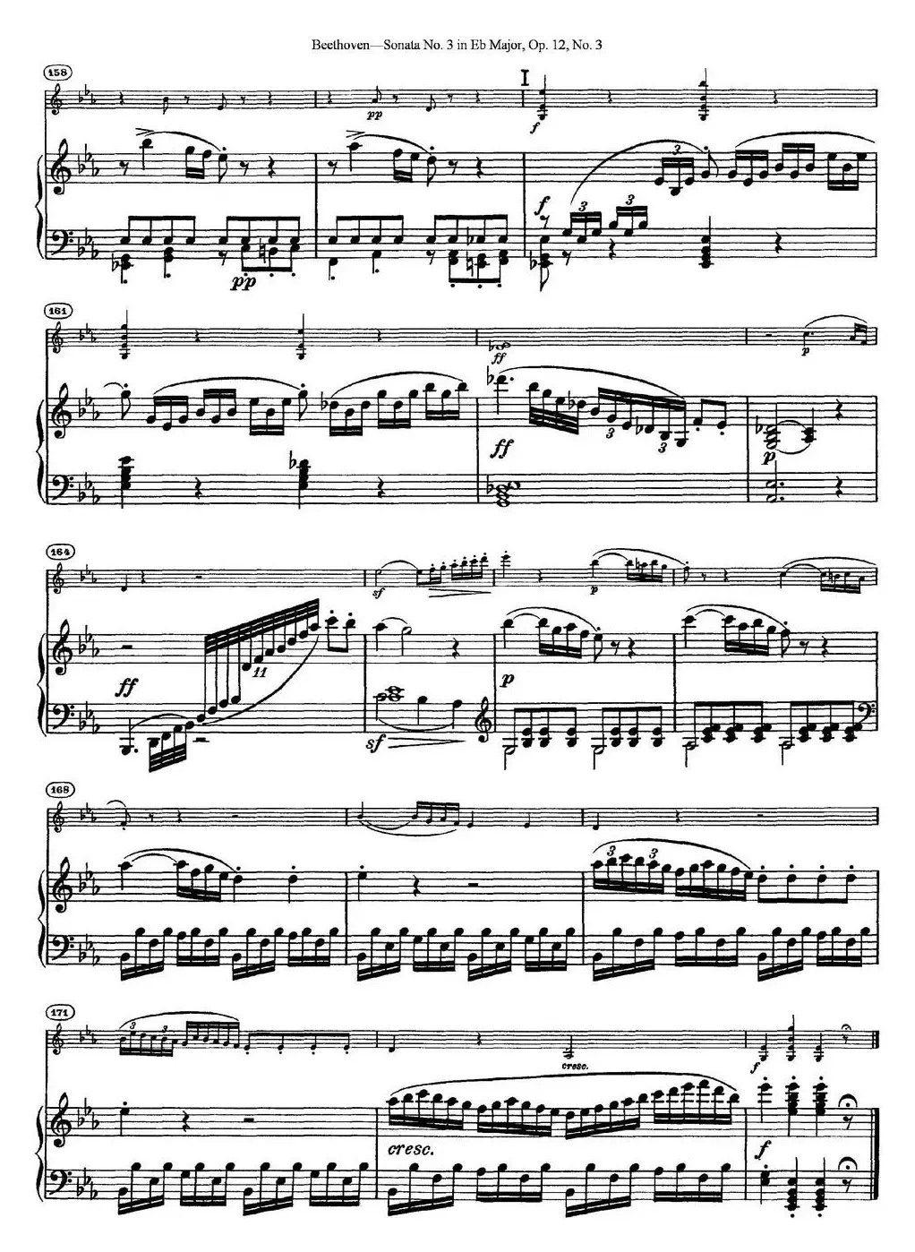 Violin Sonata No.3 in Eb Major Op.12 No.3（小提琴+钢琴伴奏）