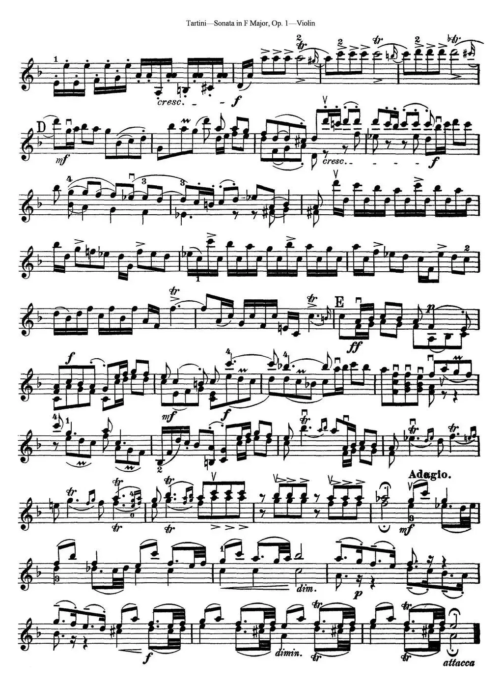 Violin Sonata in F Major Op.1