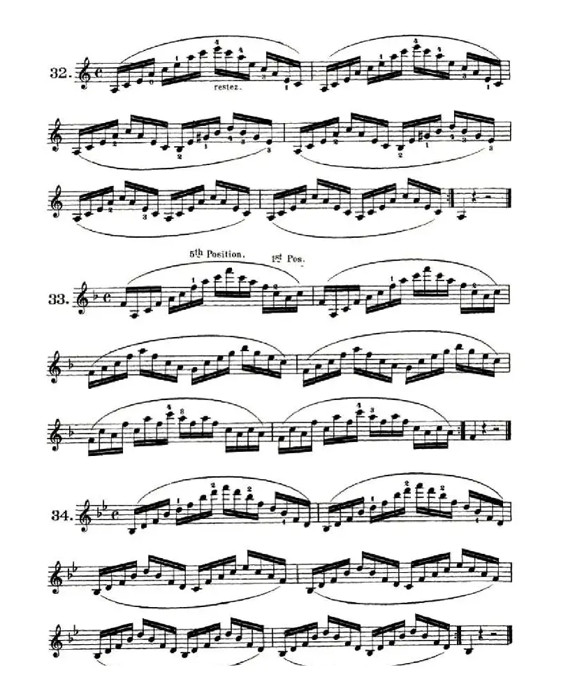 School of Mechanism, Op. 74（小提琴技巧练习23——34）