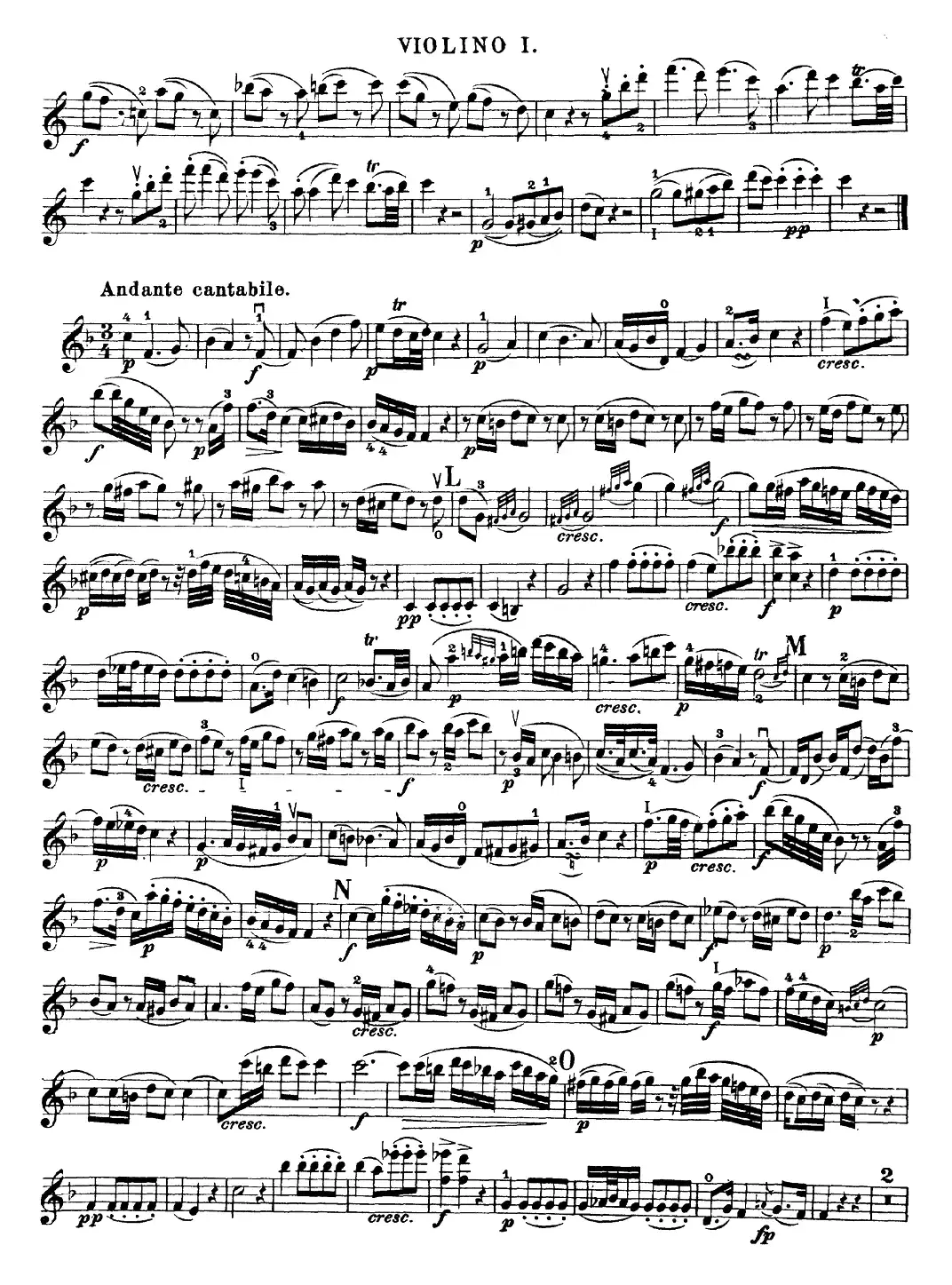 Mozart《Quartet No.19 in C Major,K.465》（Violin 1分谱）