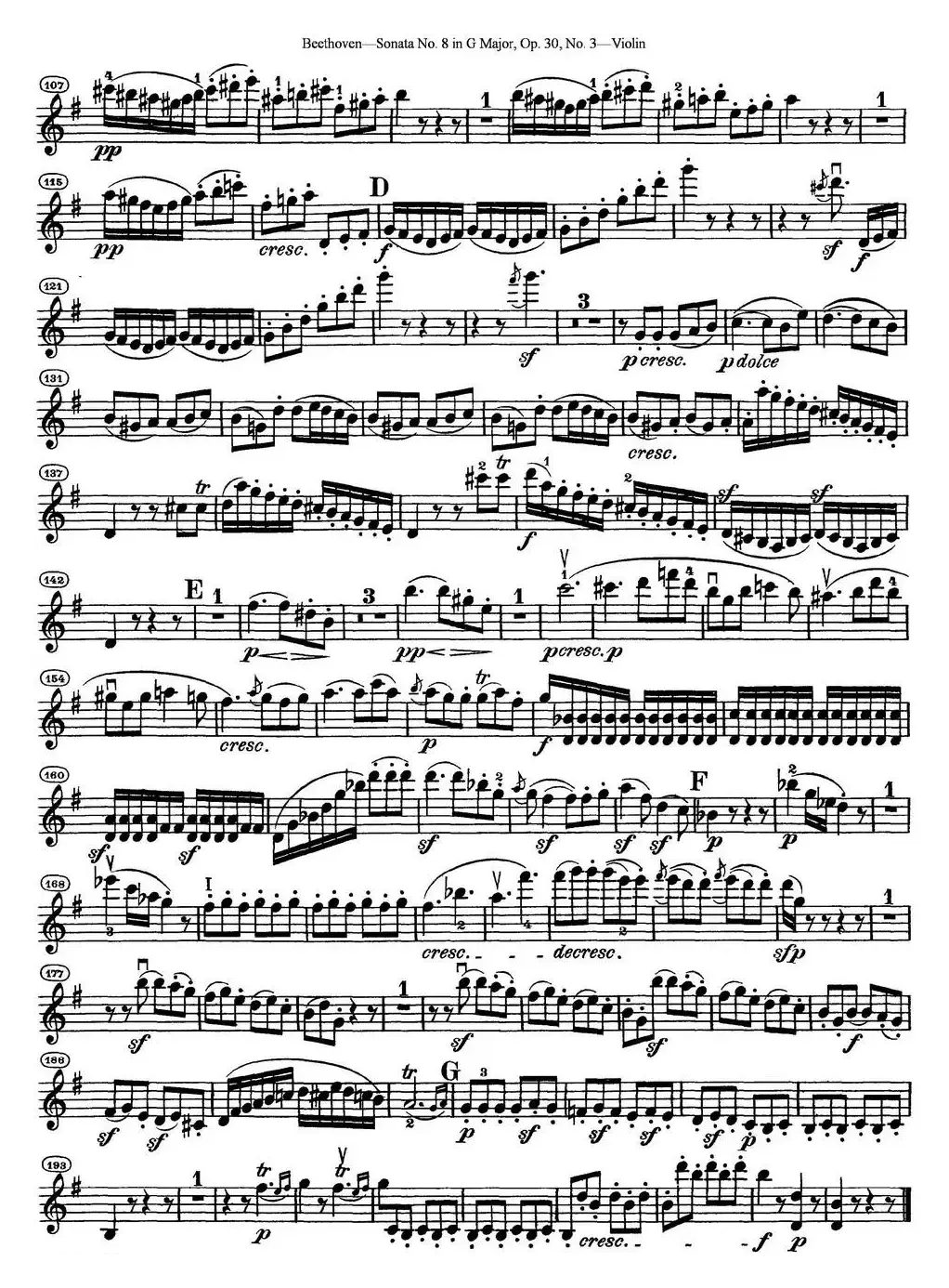 Violin Sonata No.8 in G Major Op.30 No.3