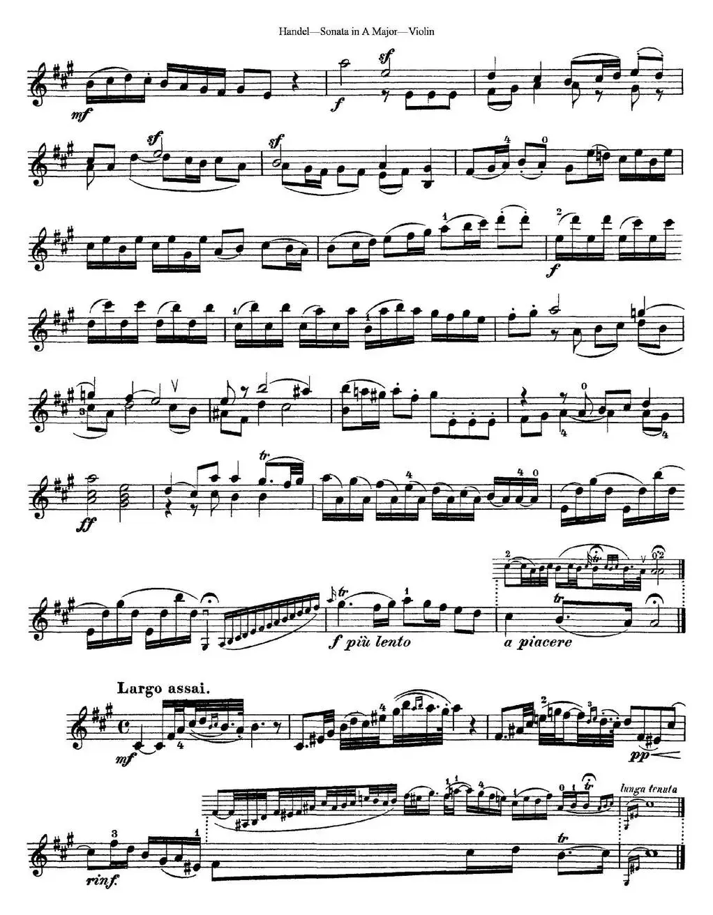 Violin Sonata No.1 in A major