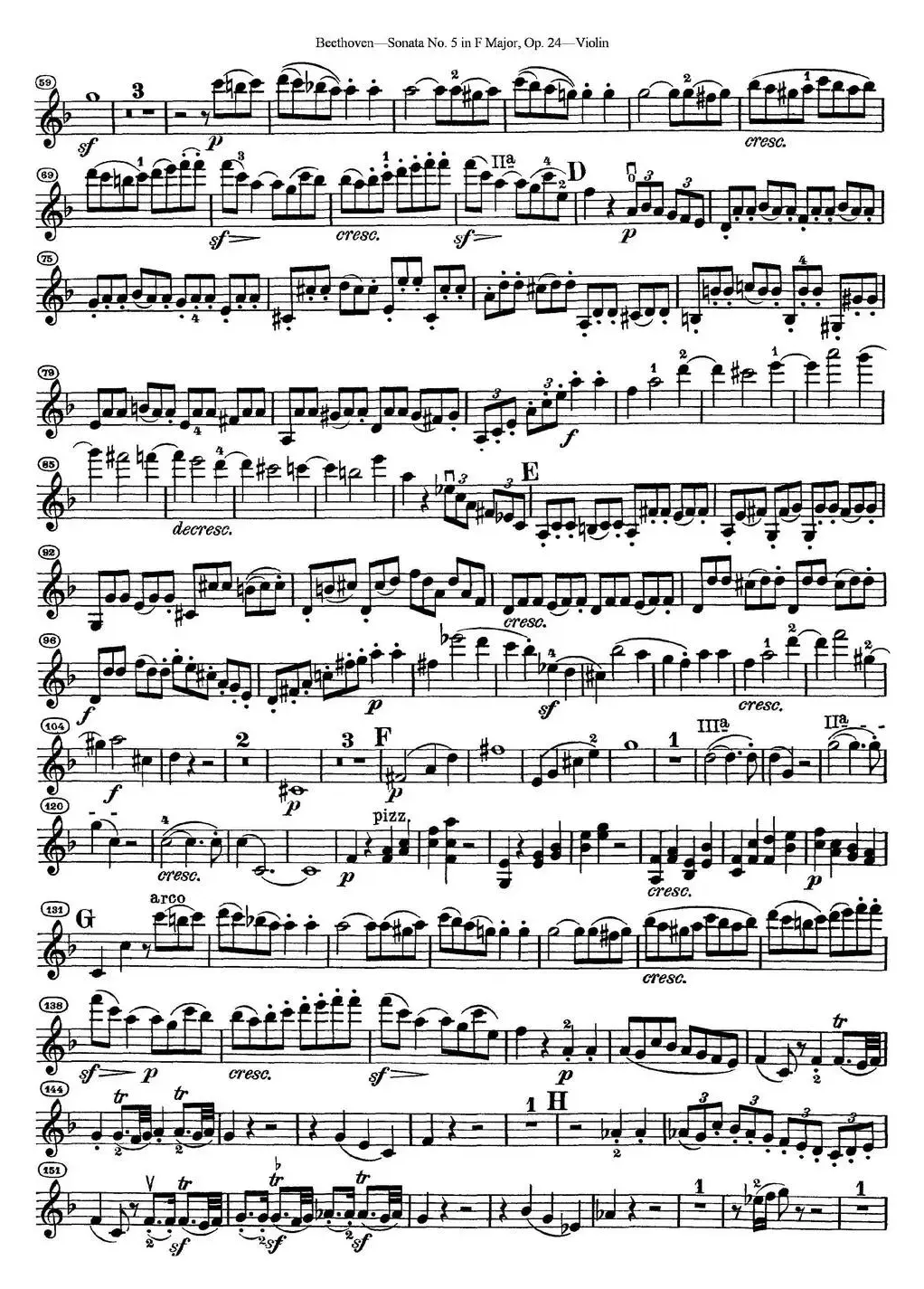 Violin Sonata No.5 in F Major Op.24