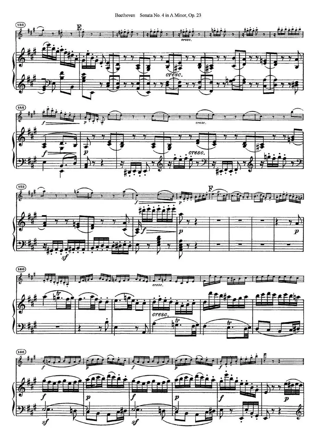 Violin Sonata No.4 in A Minor Op.23（小提琴+钢琴伴奏）