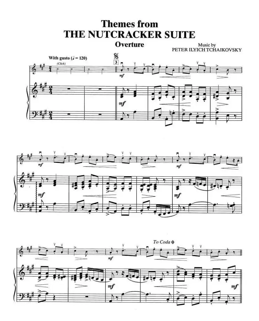 THE NUTCRACKER SUITE（钢琴伴奏谱）