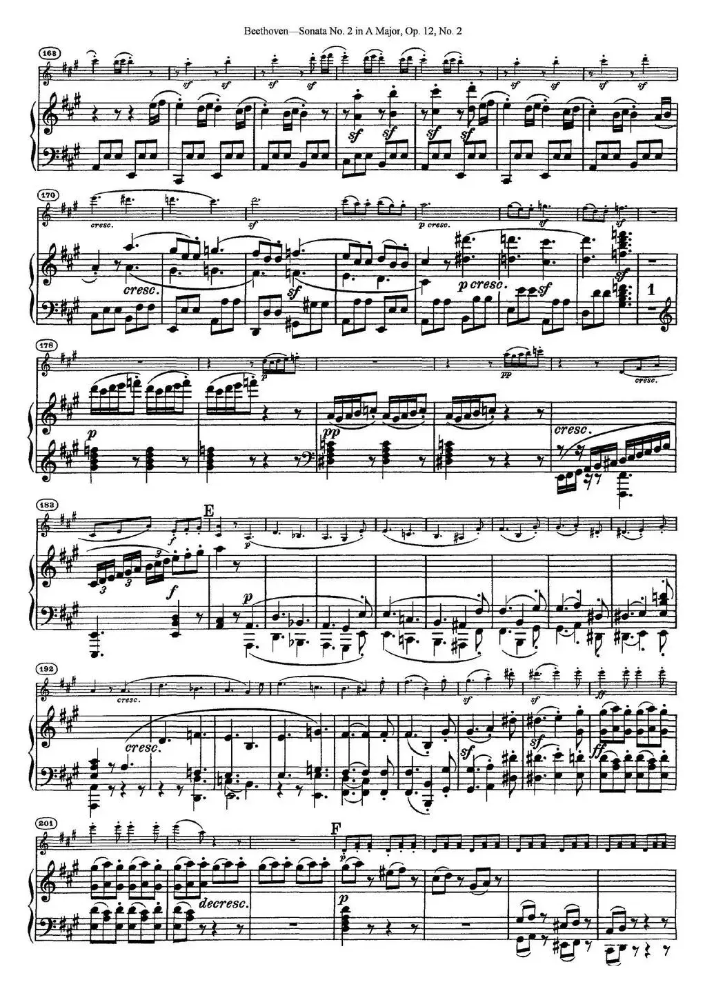 Violin Sonata No.2 in A Major Op.12 No.2（小提琴+钢琴伴奏）