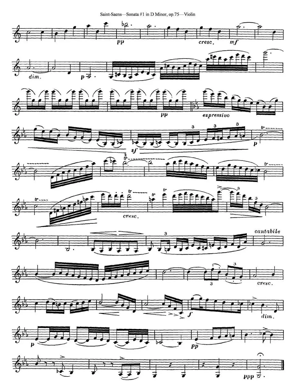 Violin Sonata No.1 in D Minor Op.75