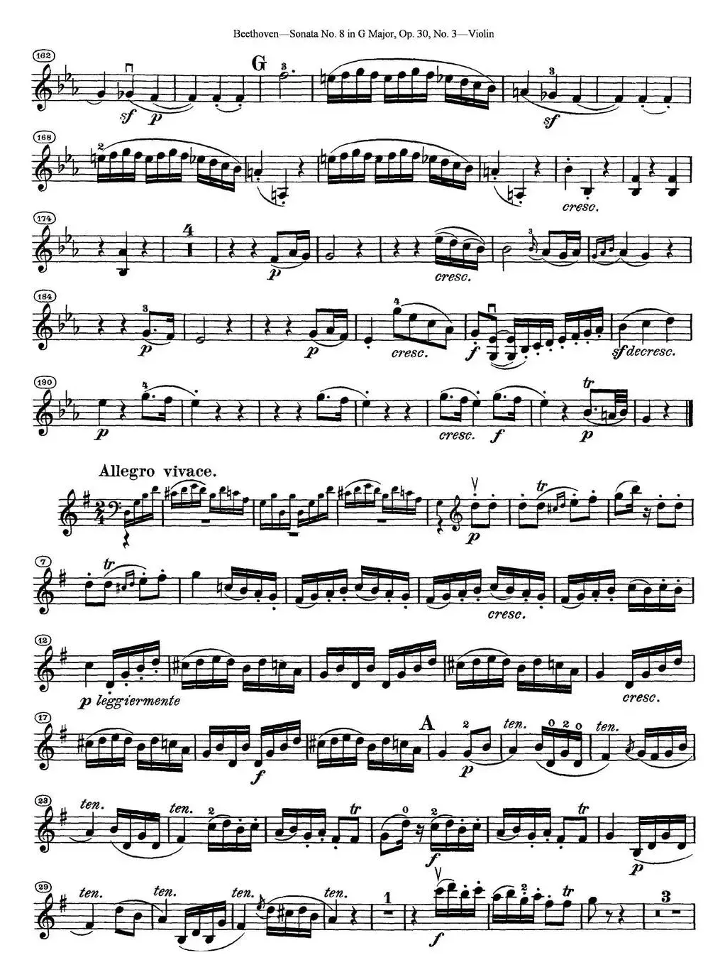 Violin Sonata No.8 in G Major Op.30 No.3