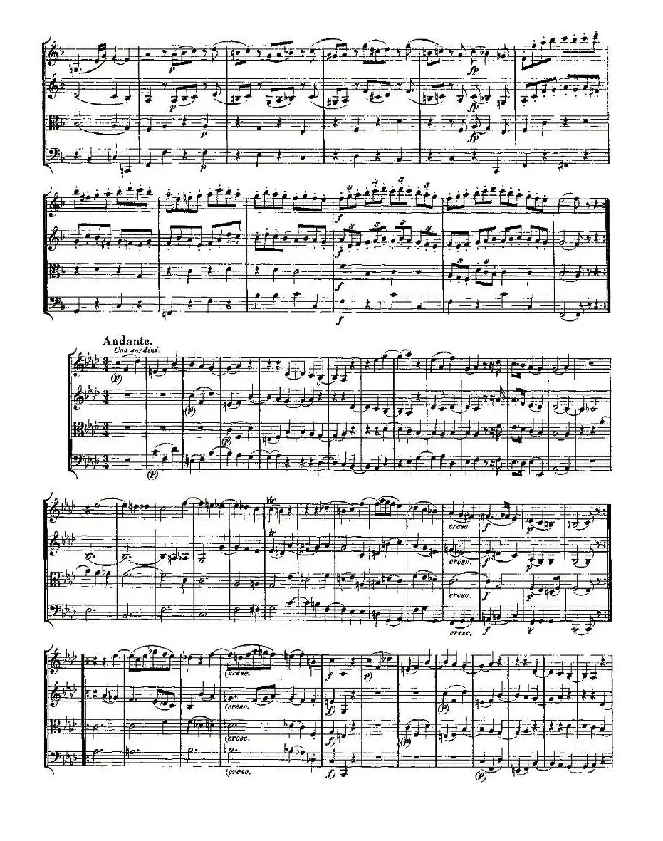 Quartet No. 8 in F Major, K. 168（F大调第八弦乐四重奏）