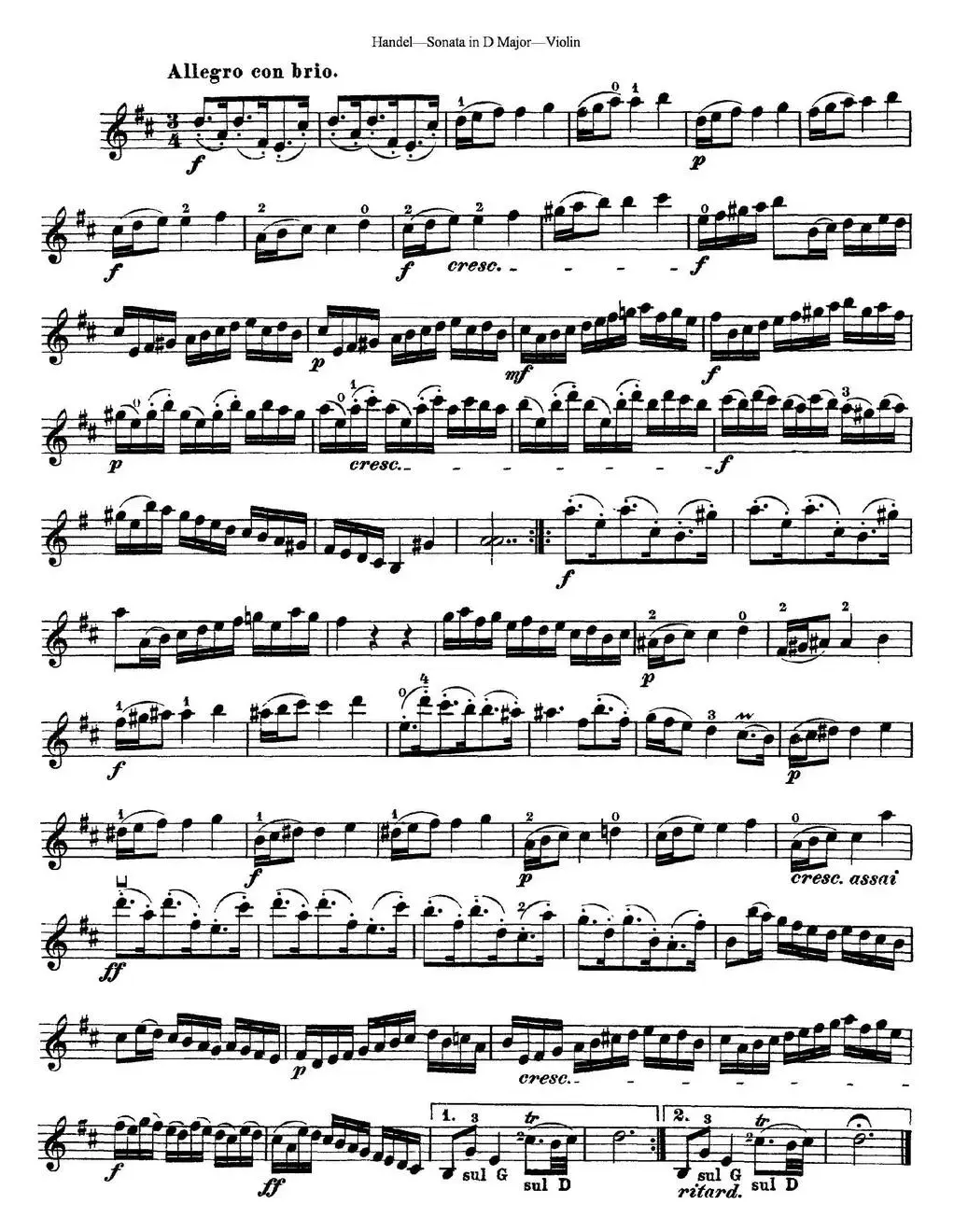 Violin Sonata No.4 in D major