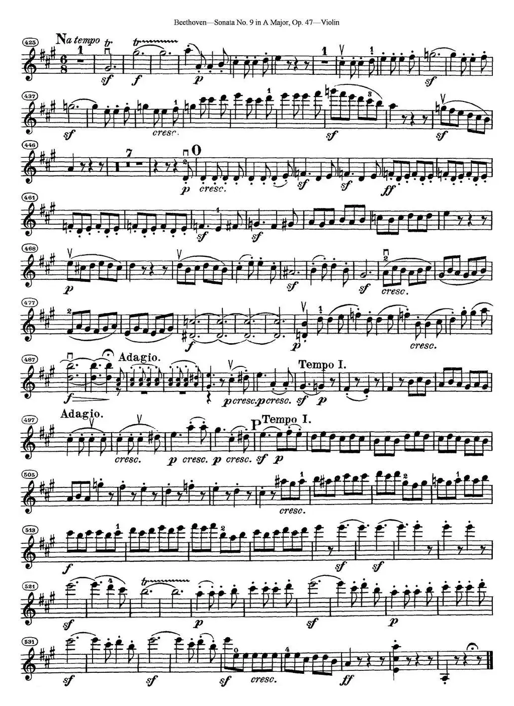 Violin Sonata No.9 in A Major Op.47