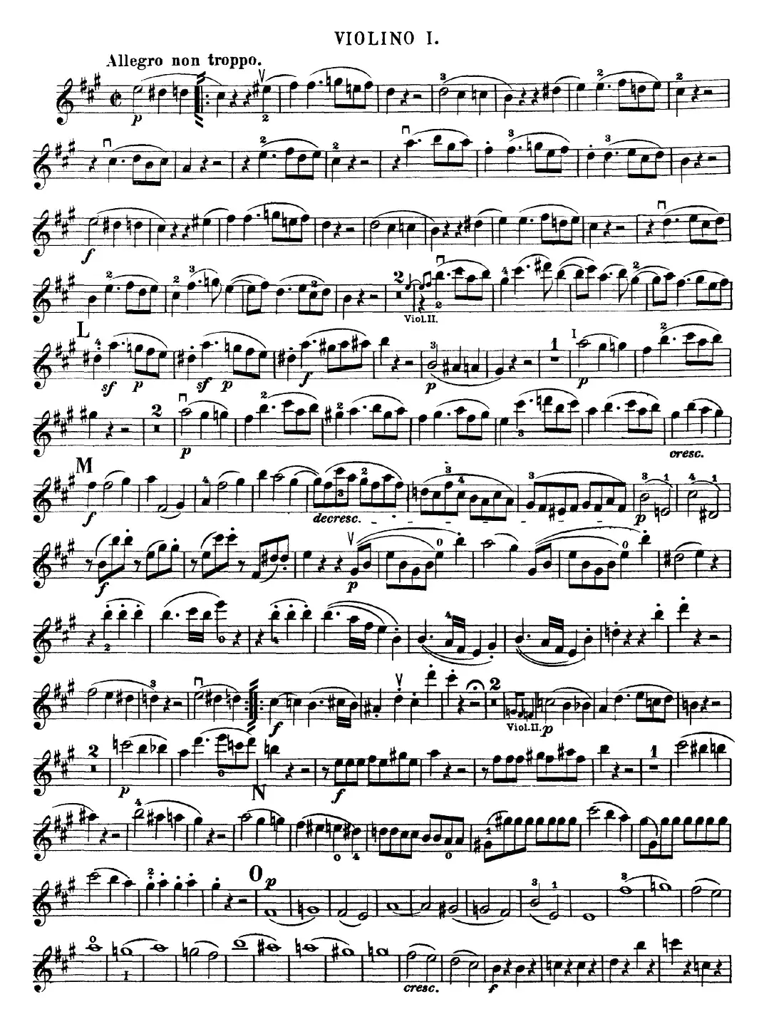 Mozart《Quartet No.18 in A Major,K.464》（Violin 1分谱）