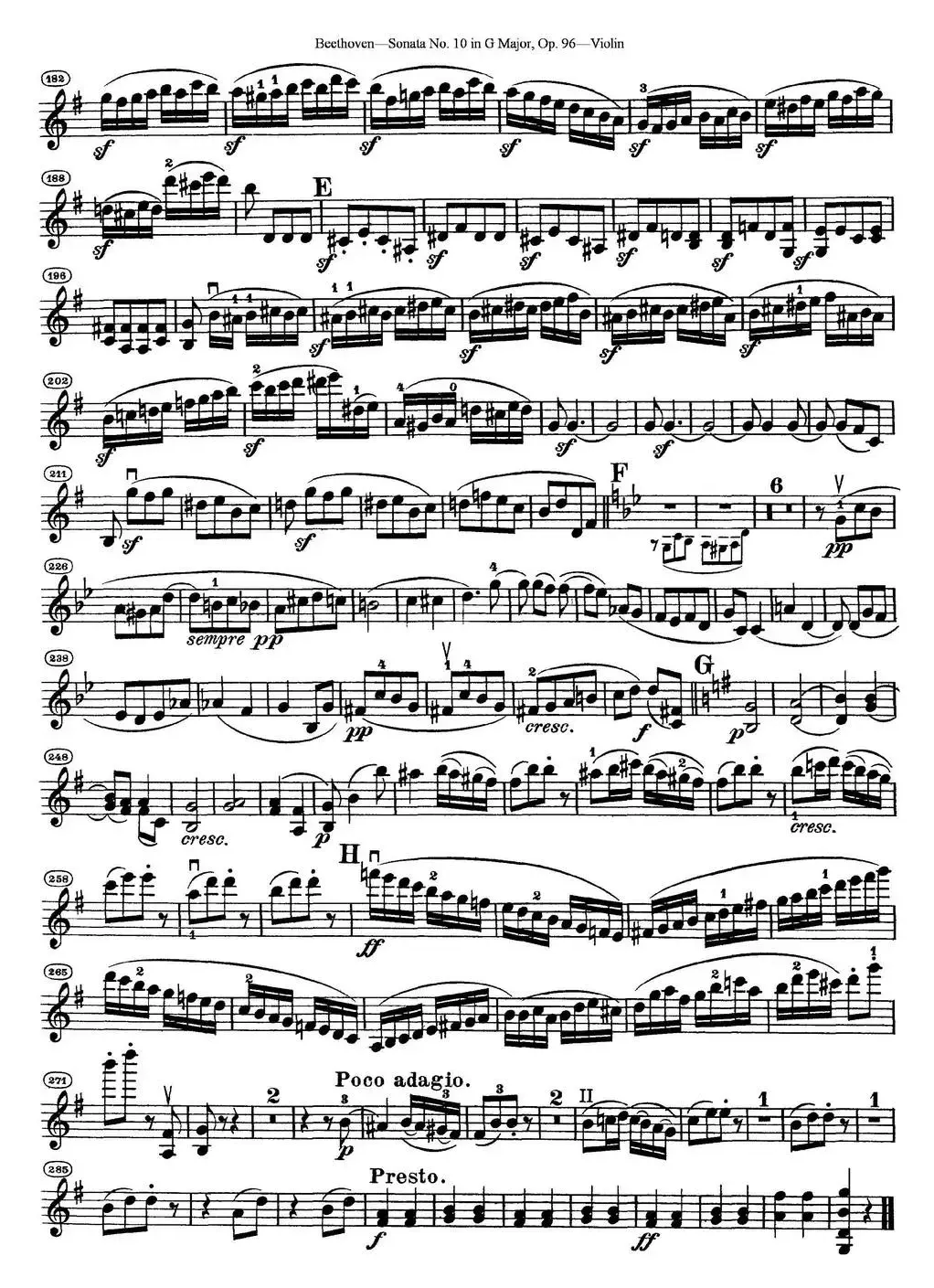 Violin Sonata No.10 in G Major Op.96