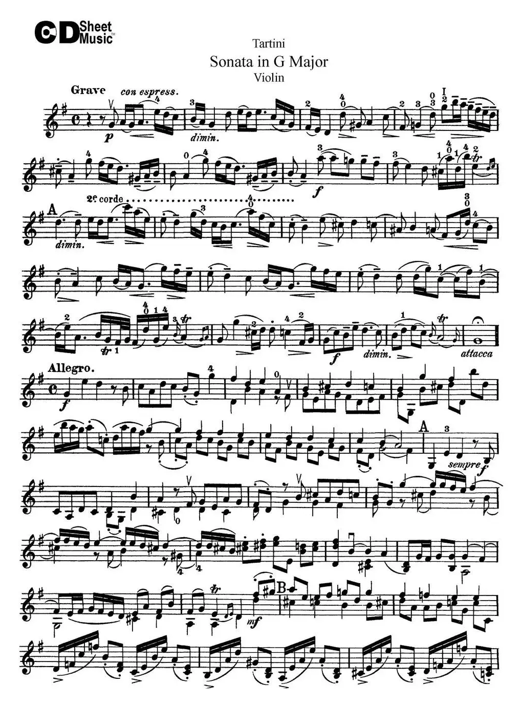 Violin Sonata in G Major