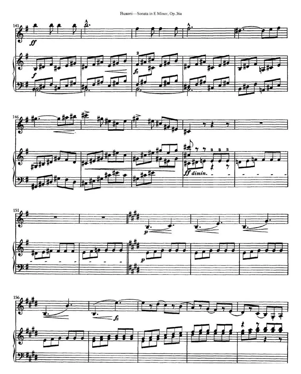 Violin Sonata No.2 in E Minor Op.36（小提琴+钢琴伴奏）