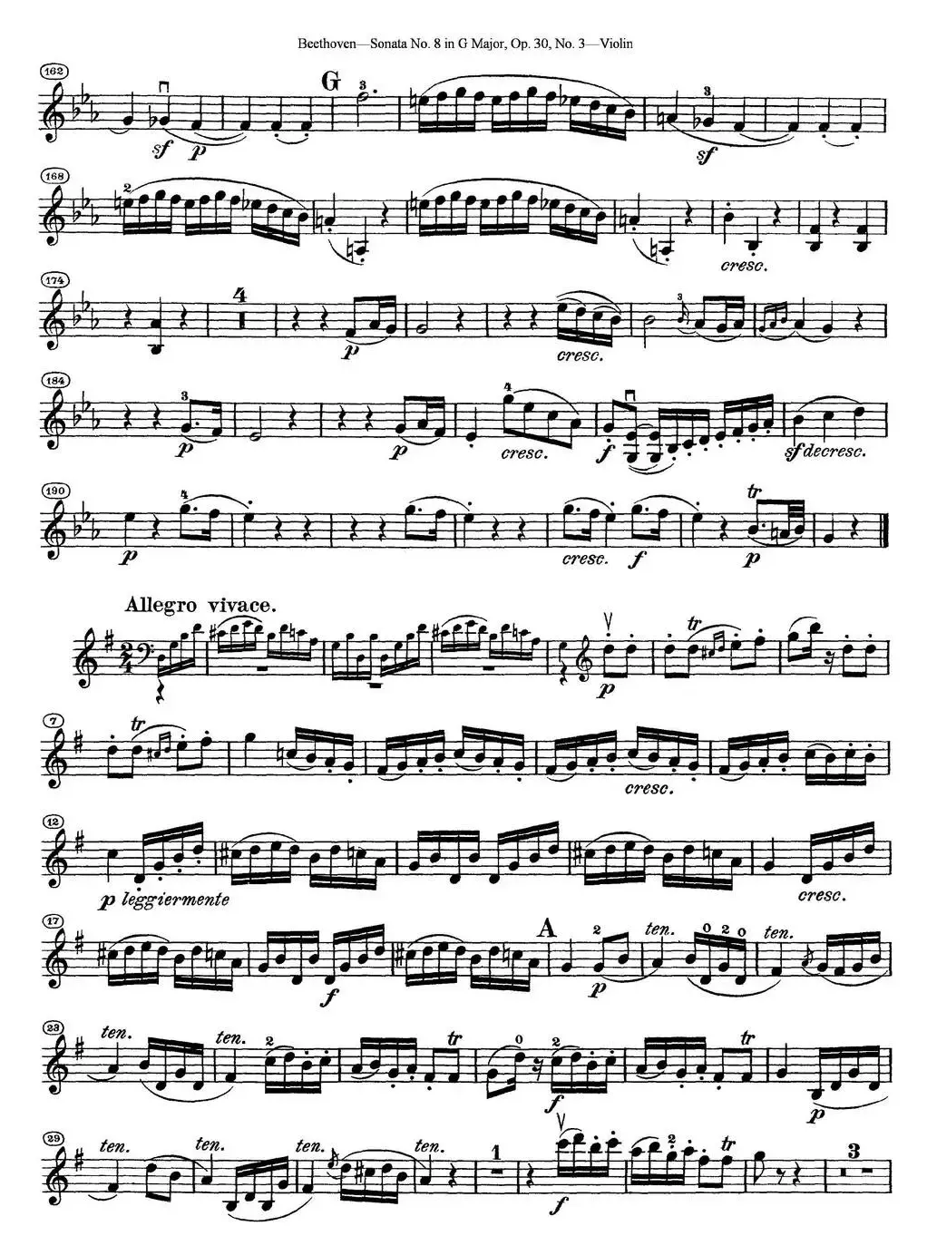 Violin Sonata No.8 in G Major Op.30 No.3