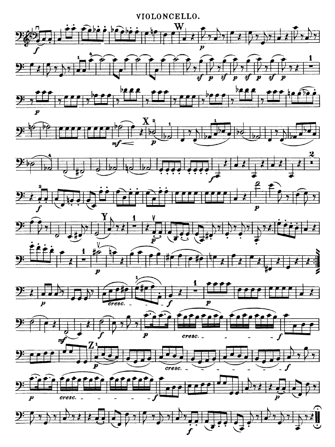 Mozart《Quartet No.19 in C Major,K.465》（Cello分谱）