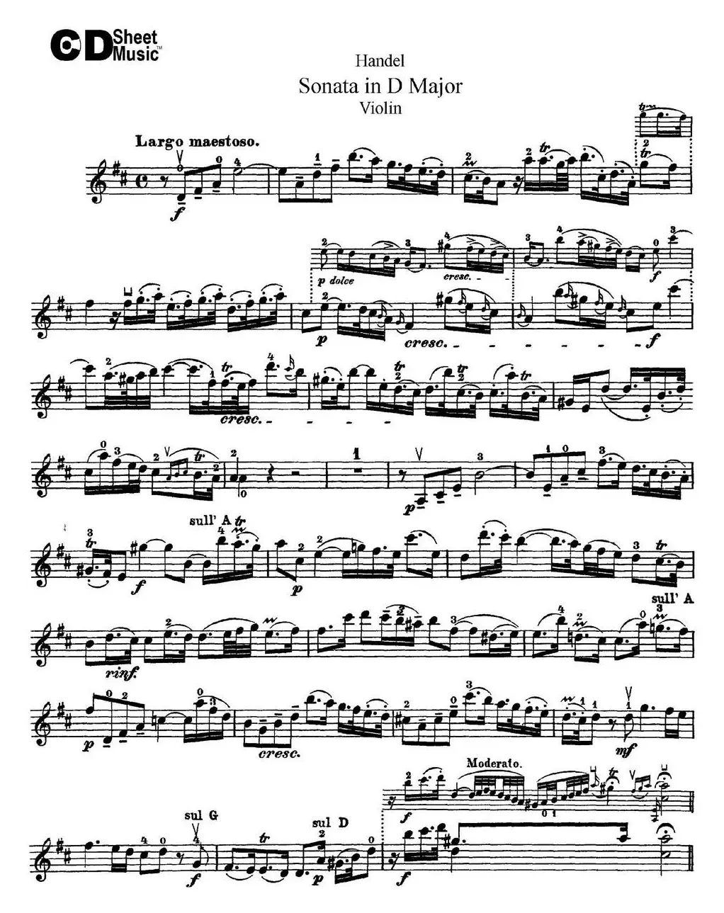 Violin Sonata No.4 in D major