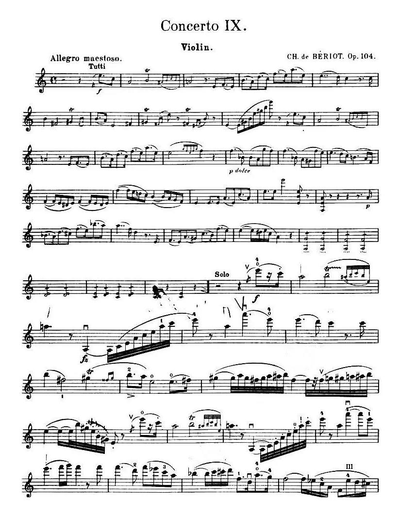 Concerto IX. Op.104（第九小提琴协奏曲Op.104）