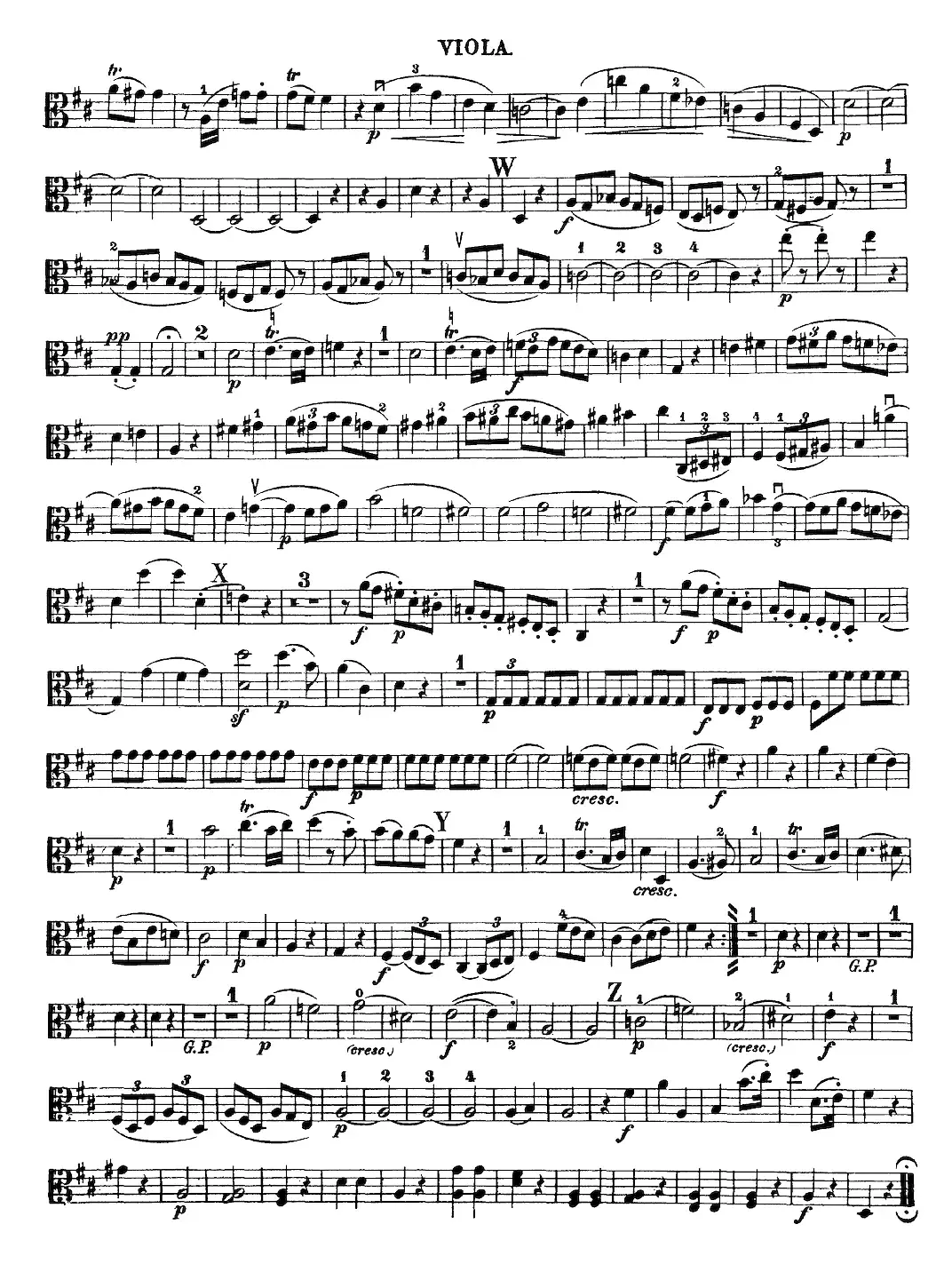 Mozart《Quartet No.20 in D Major,K.499》（Viola分谱）