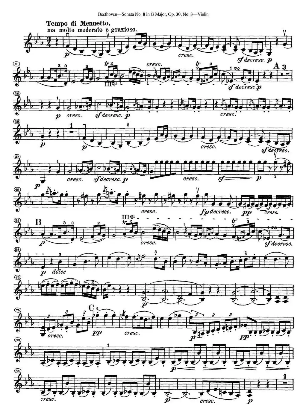 Violin Sonata No.8 in G Major Op.30 No.3