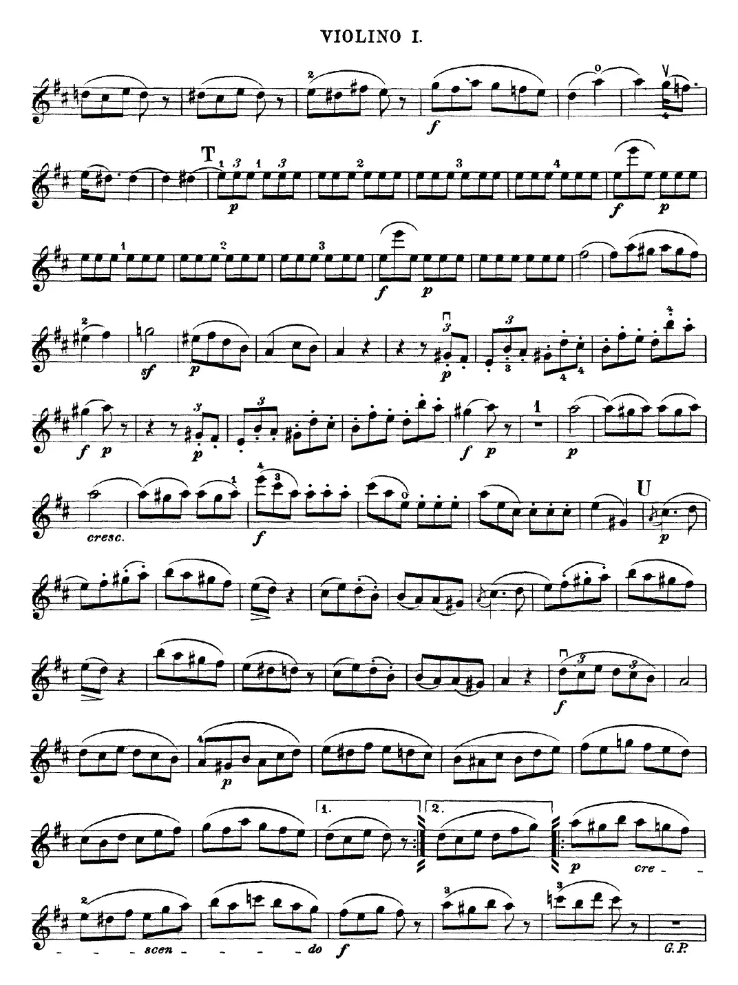 Mozart《Quartet No.20 in D Major,K.499》（Violin 1分谱）