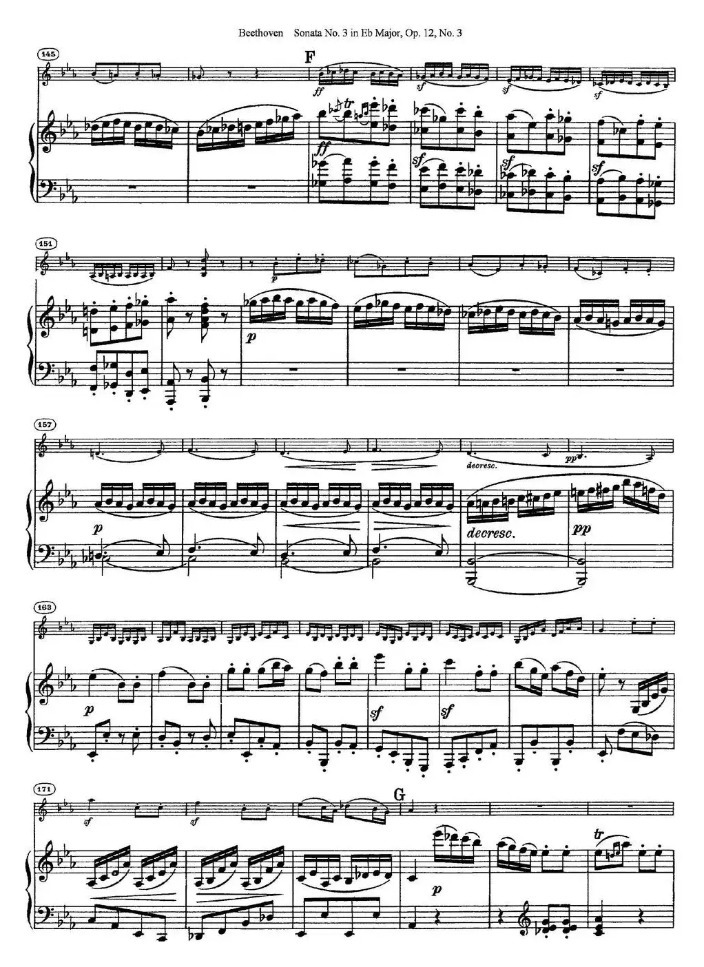 Violin Sonata No.3 in Eb Major Op.12 No.3（小提琴+钢琴伴奏）