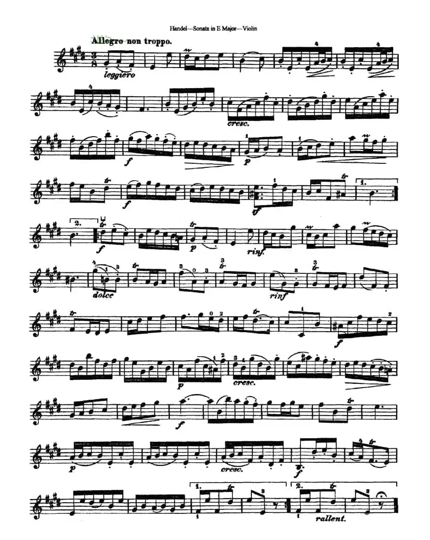 Sonata in E Major