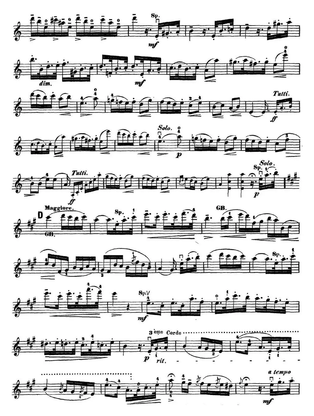 Rode Concerto No.7 in A Major（小提琴分谱）