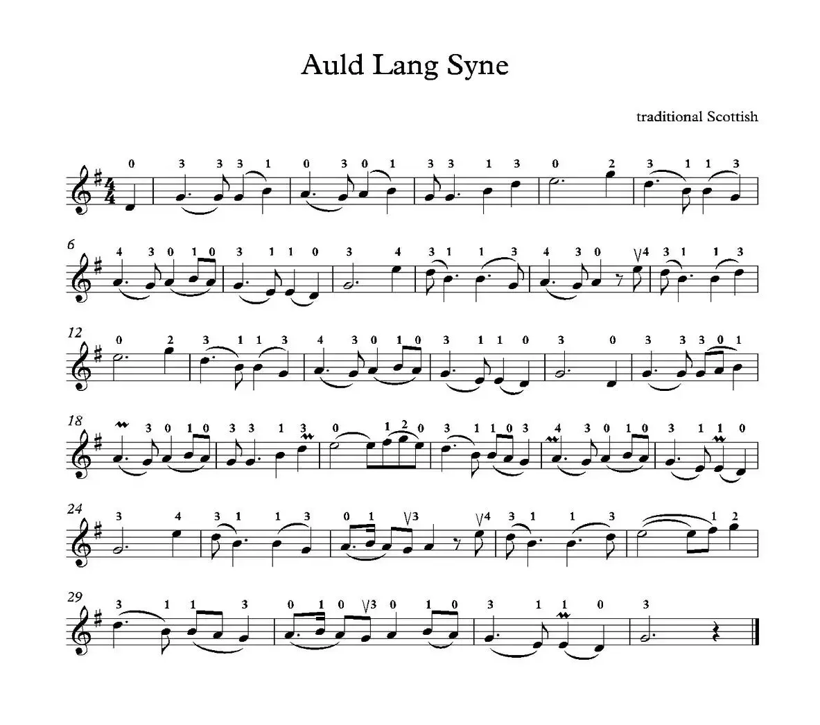 Auld Lang Syne