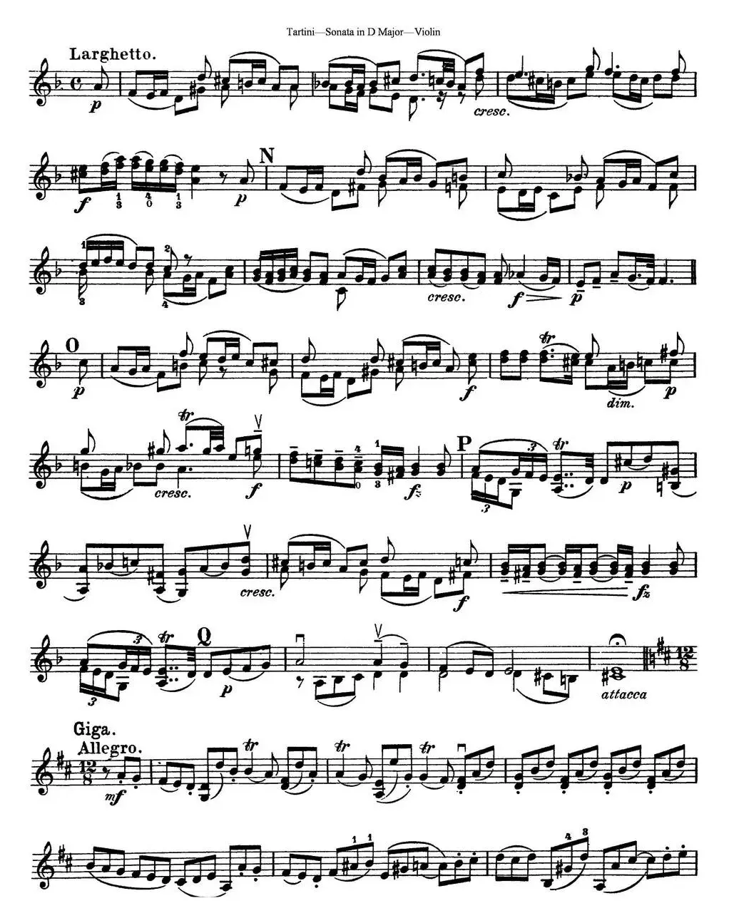 Violin Sonata in D Major