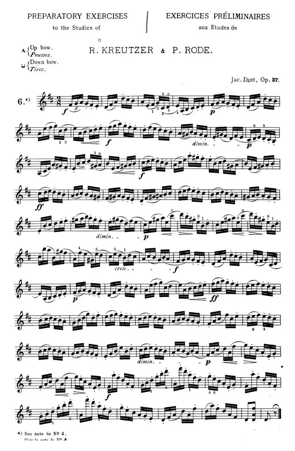 顿特24首小提琴练习曲 作品37—6