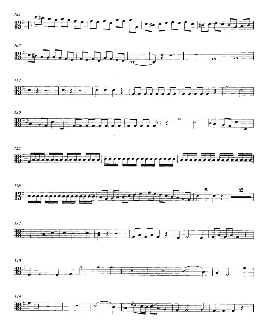 Mozart《String Quartet No.1 in G Major,K.80》（Viola分谱）