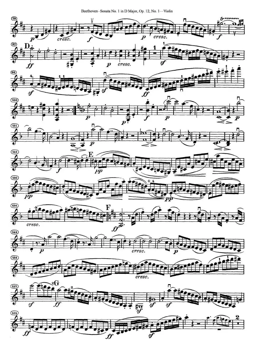 Violin Sonata No.1 in D Major Op.12 No.1