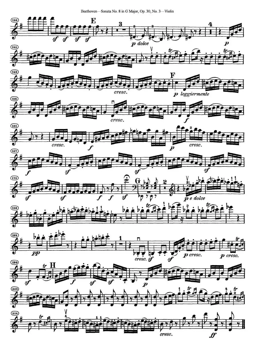 Violin Sonata No.8 in G Major Op.30 No.3