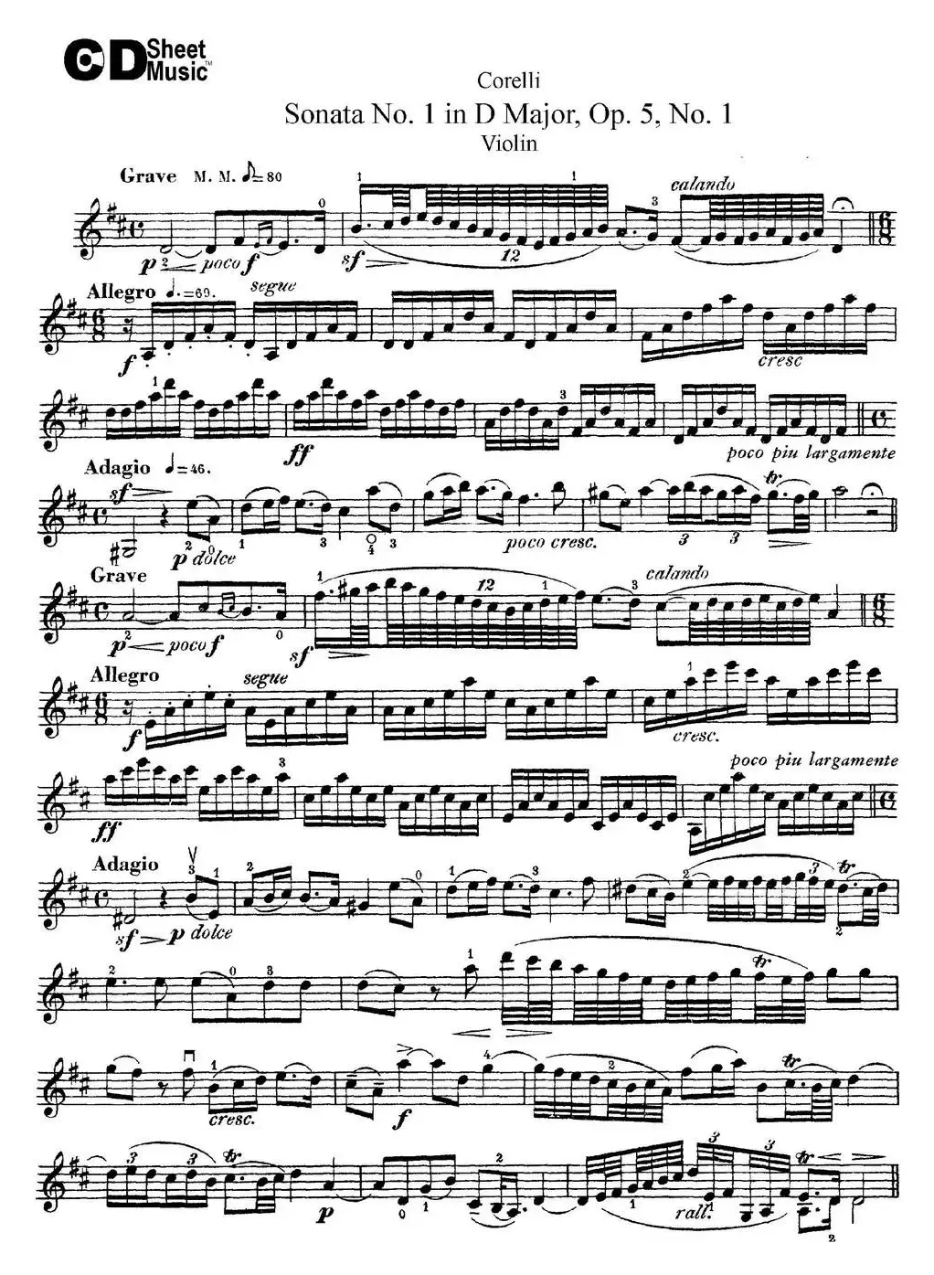 Sonata No.1 in D MajorOp.5 No.1