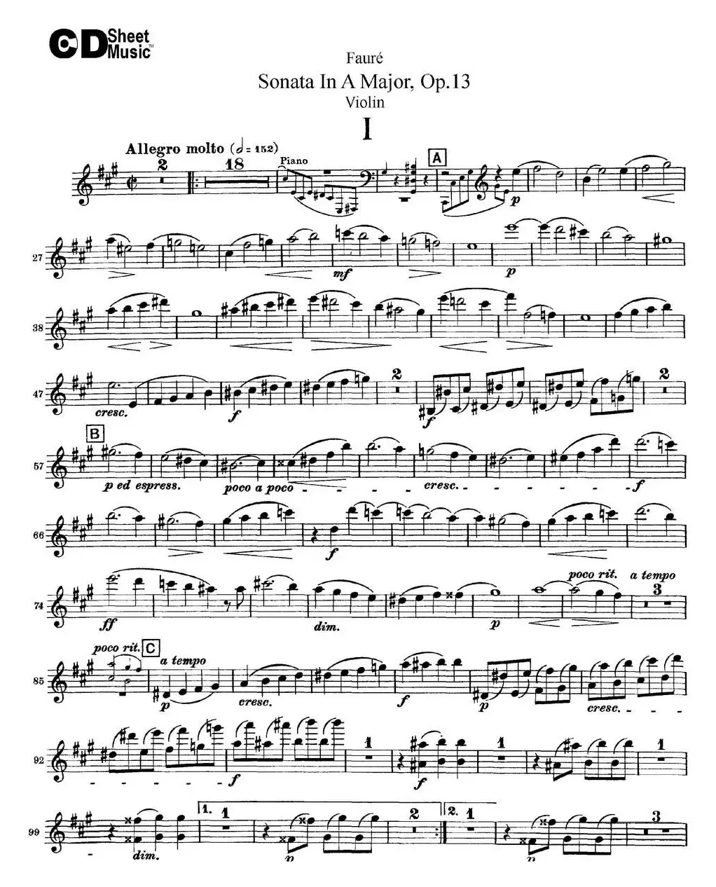 Violin Sonata No.1 Op.13