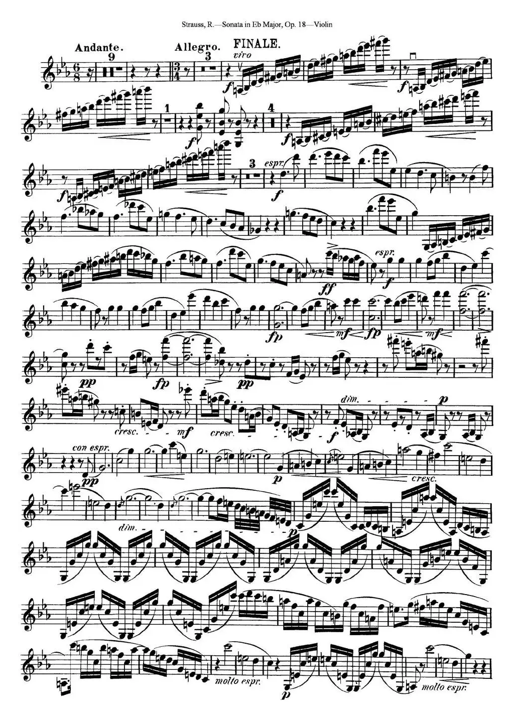 Violin Sonata in Eb Major Op.18