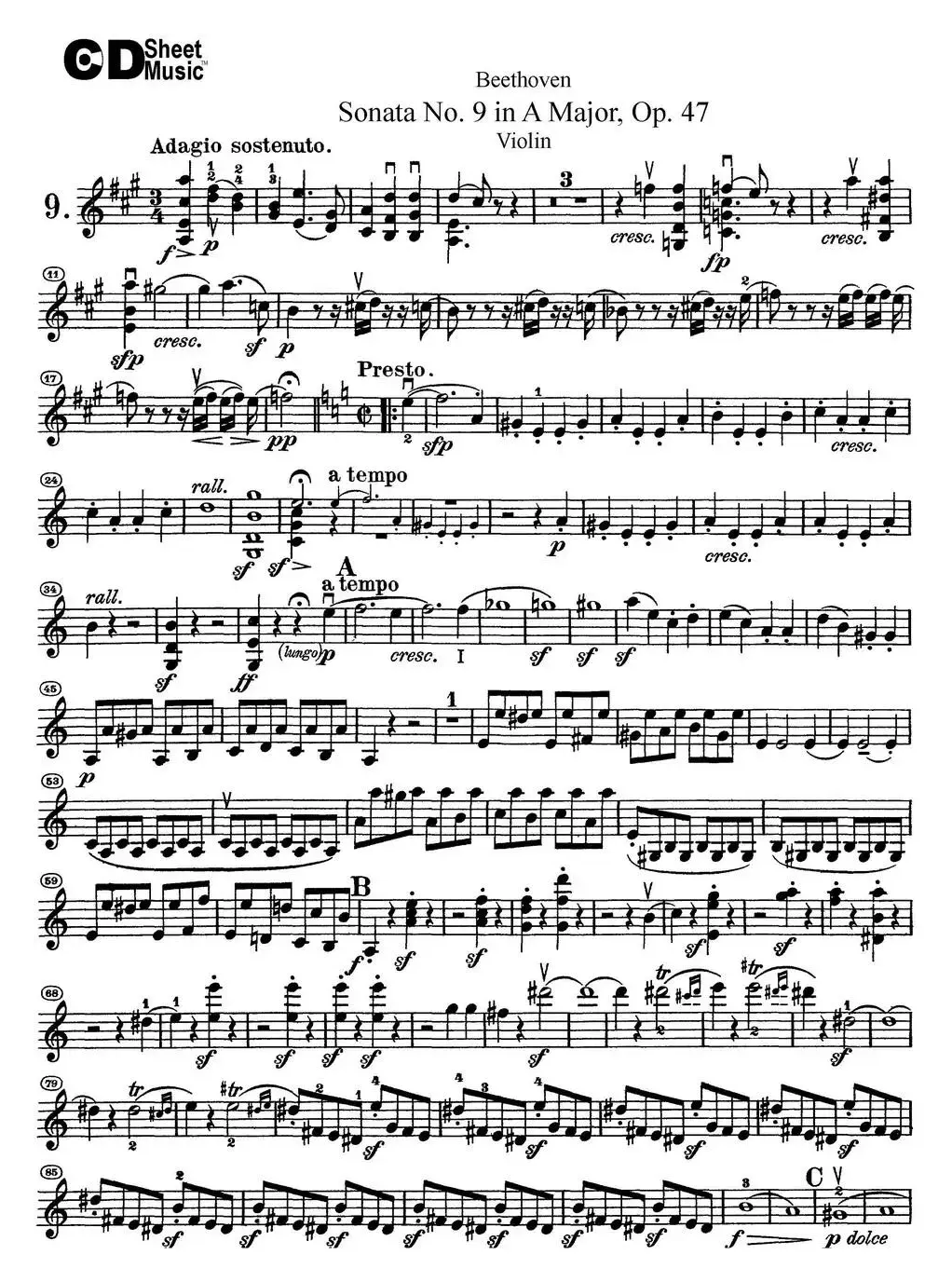 Violin Sonata No.9 in A Major Op.47