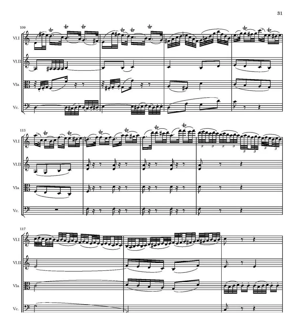 String Quartet nr.18 in E minor（E小调弦乐四重奏、P31-45）