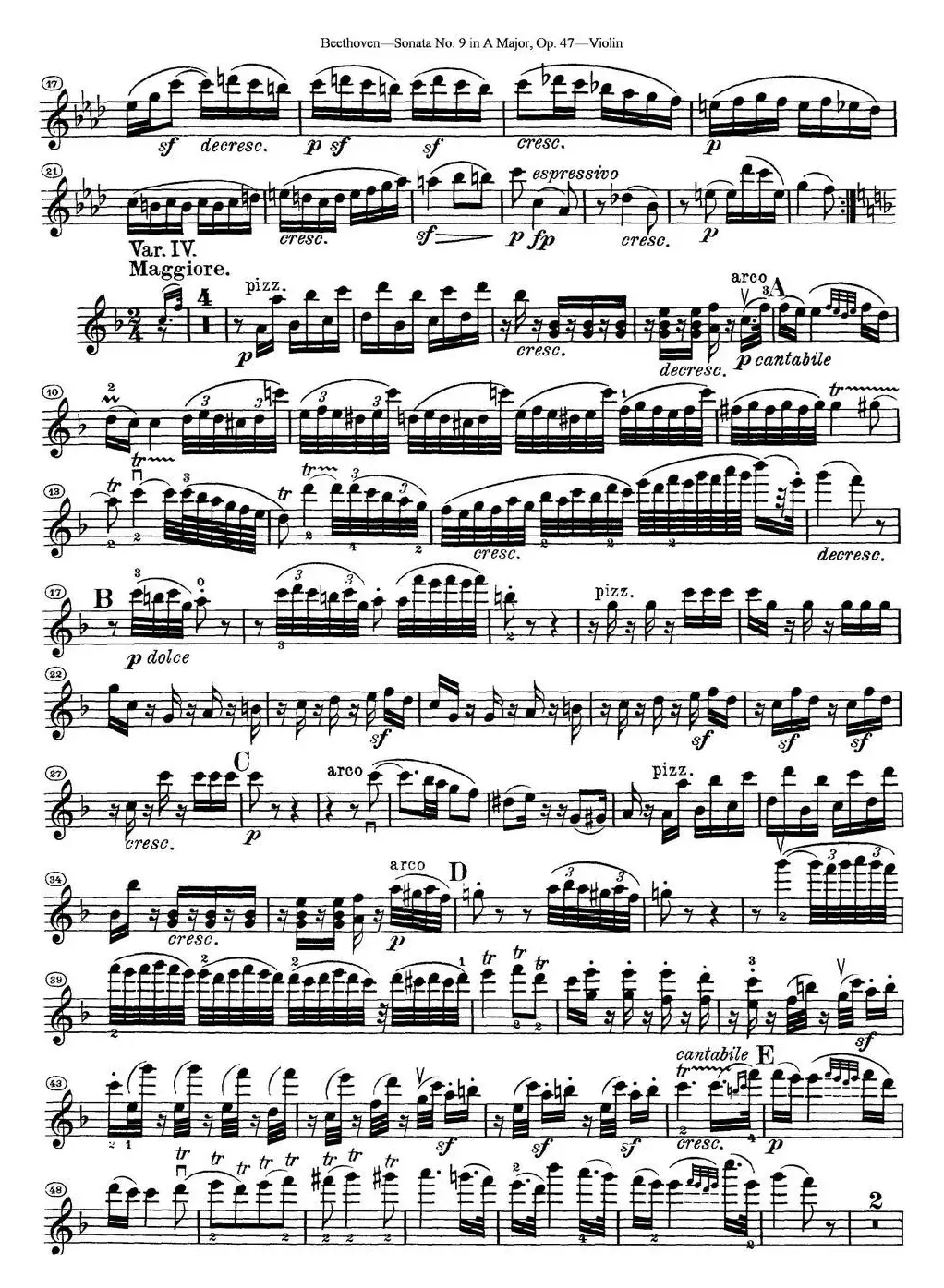 Violin Sonata No.9 in A Major Op.47