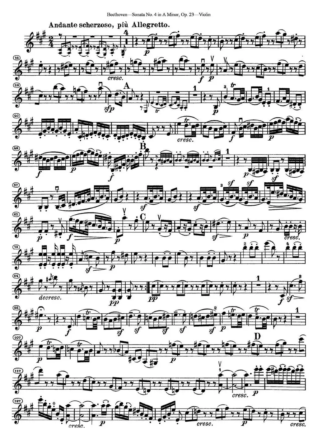 Violin Sonata No.4 in A Minor Op.23