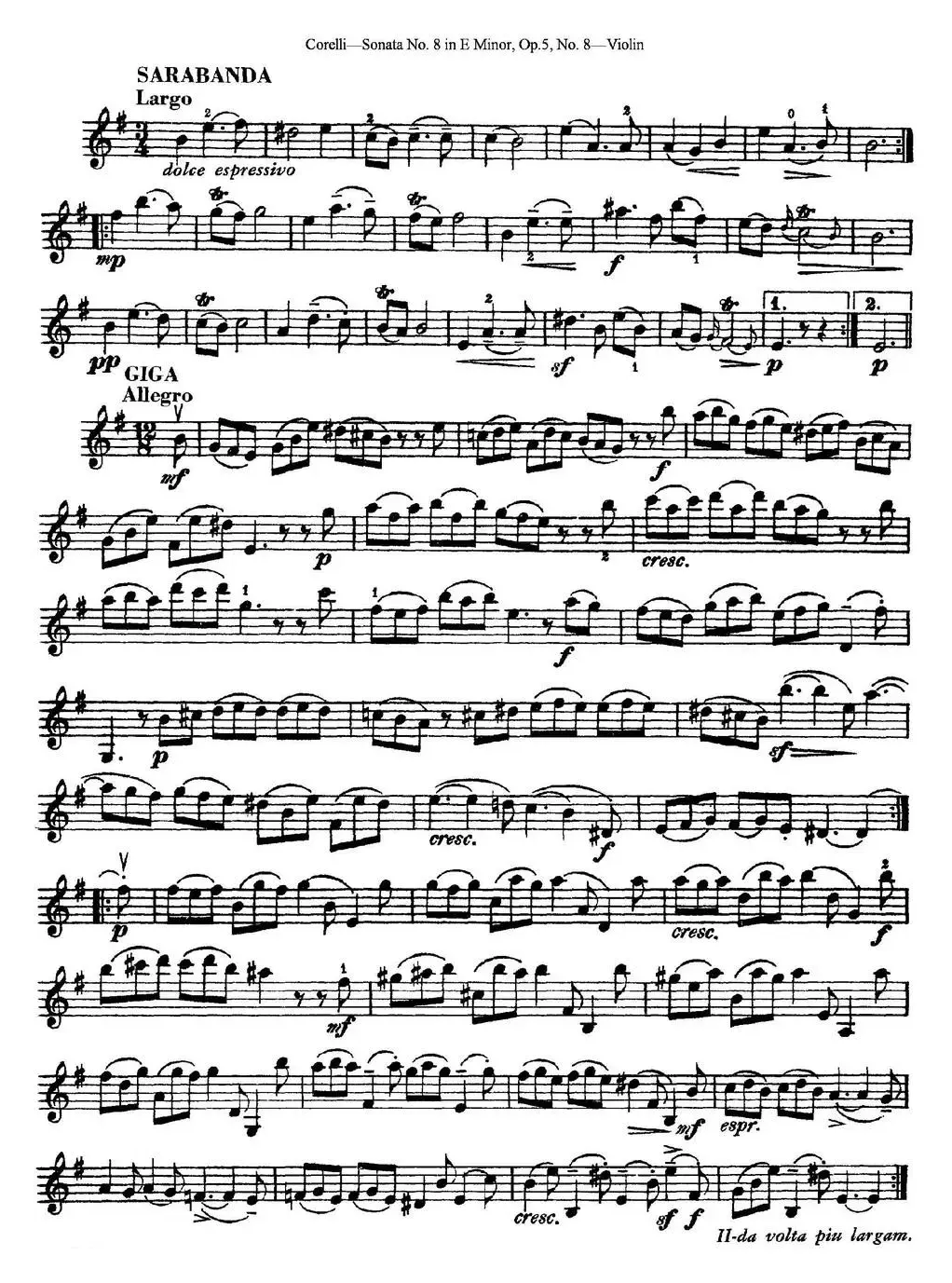 Sonata No.8 in E MinorOp.5 No.8