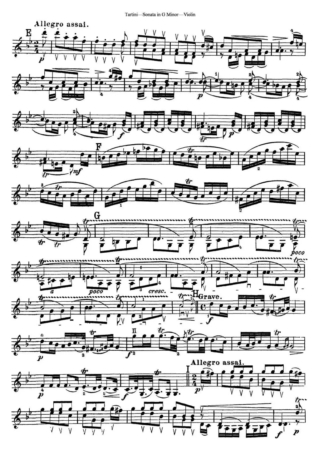 Violin Sonata in G Minor（The Devil's Trill）