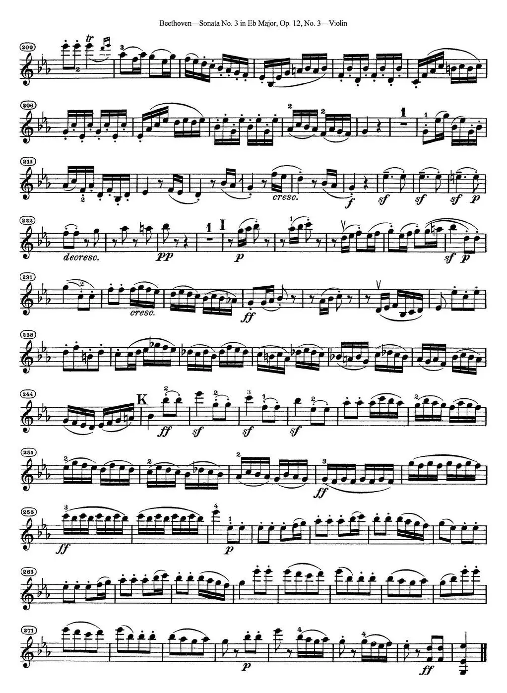 Violin Sonata No.3 in Eb Major Op.12 No.3