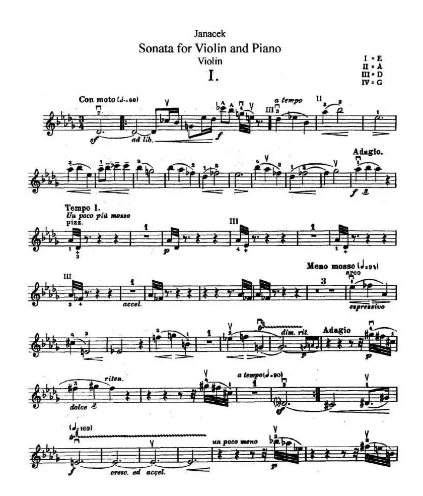 Sonata for Violin and Piano（奏鸣曲）